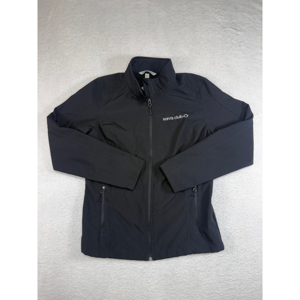 Port Authority Sams Club Womens Large Black Softshell Full Zip Fleece Jacket L